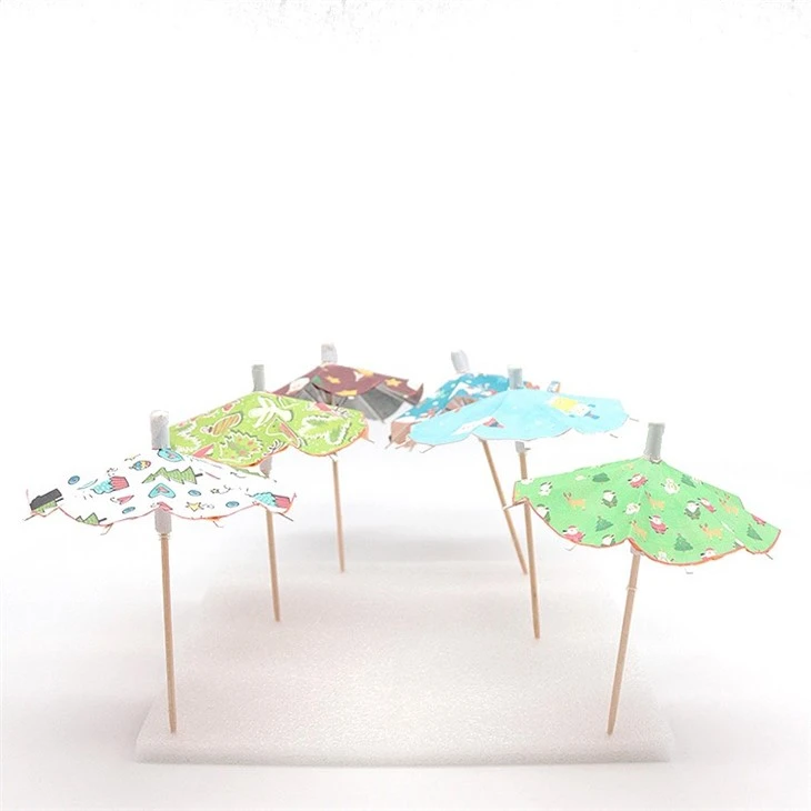 ESTICK Christmas Umbrella Toothpicks